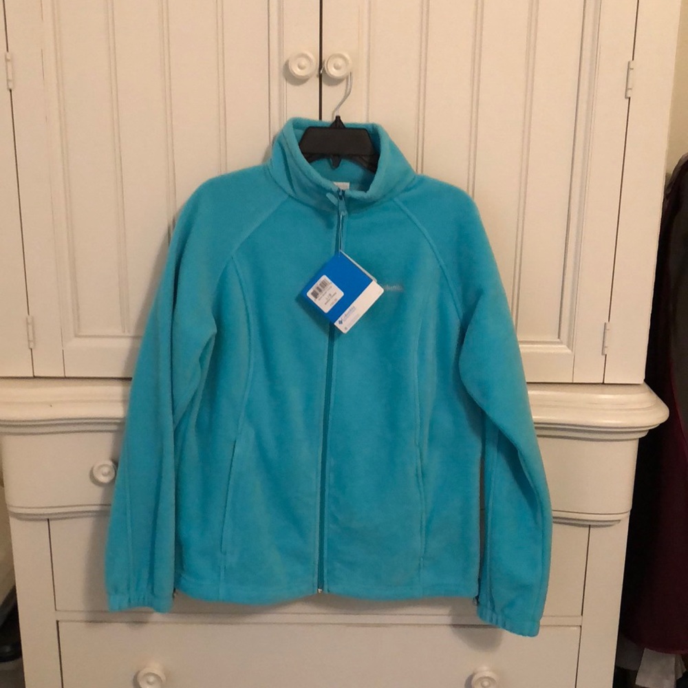 Columbia NWT Large Full Zip Jacket Aqua Turquoise